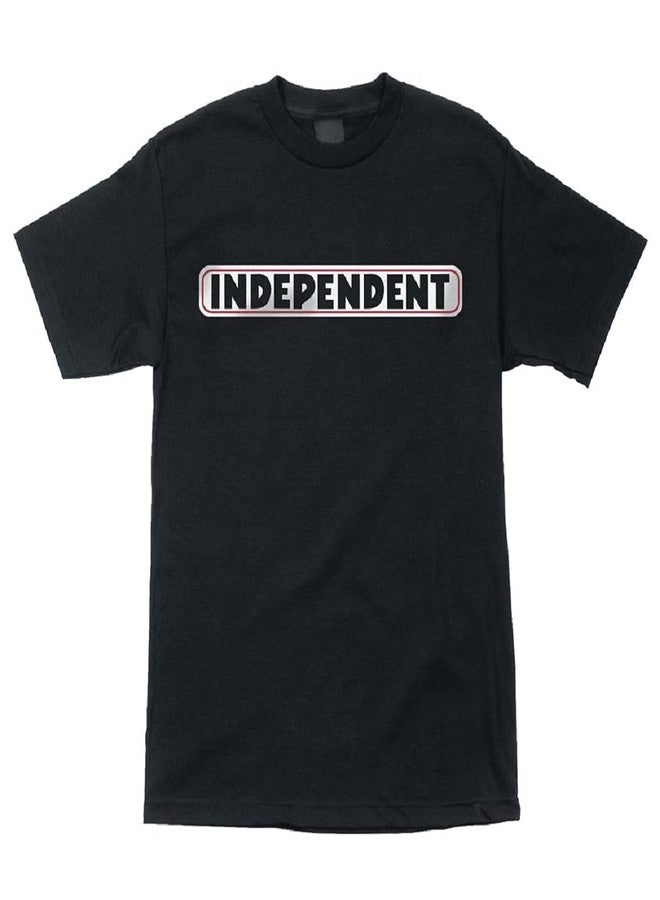 INDEPENDENT Men's Bar Logo Shirts,Large,Black